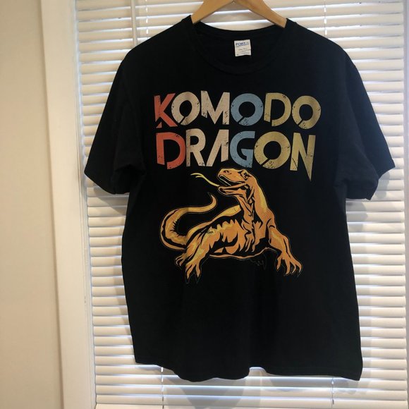Komodo Dragon Graphic Pre-Owned Unisex Black T-Shirt Size XL. - Picture 6 of 13